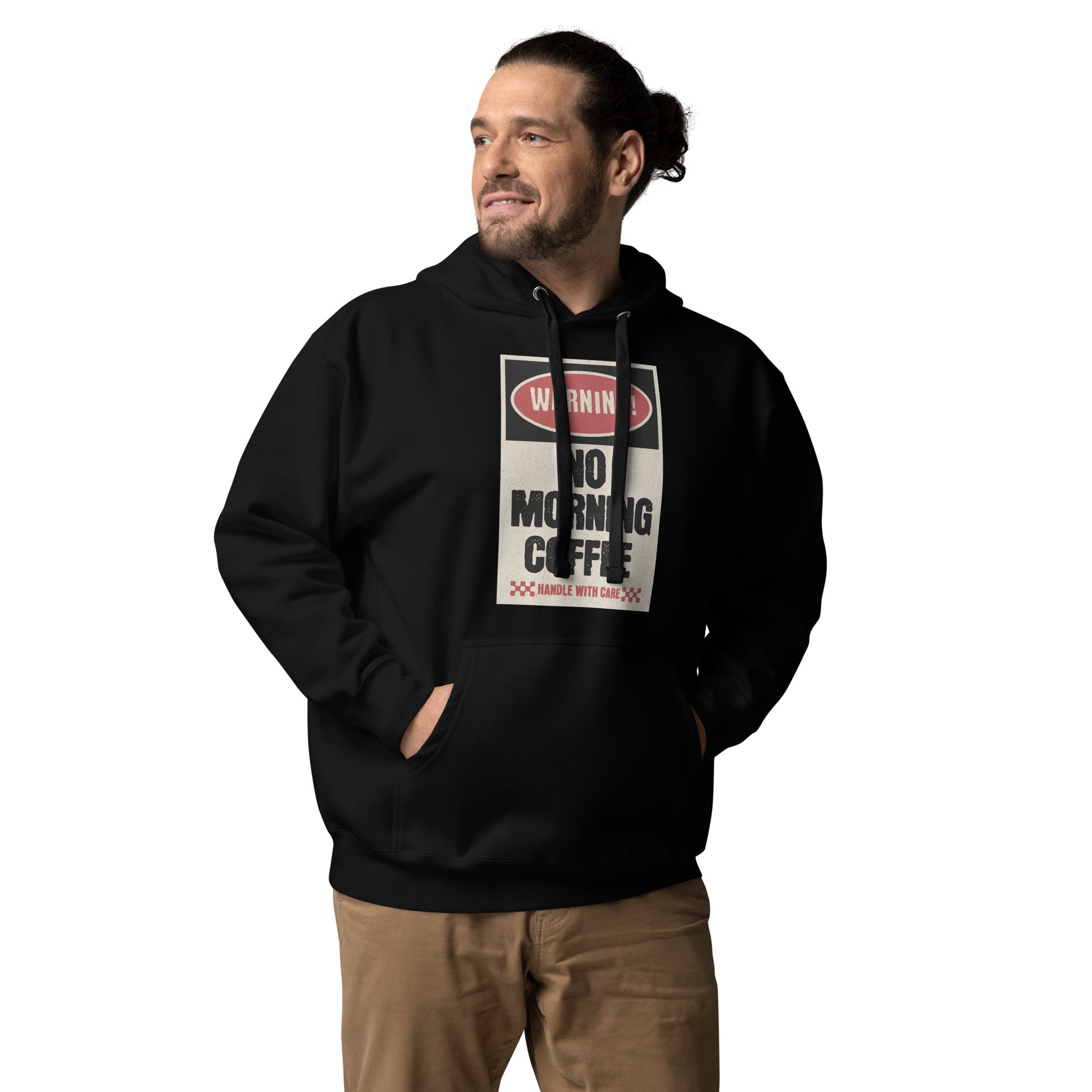 No morning coffee warning hoodie design
