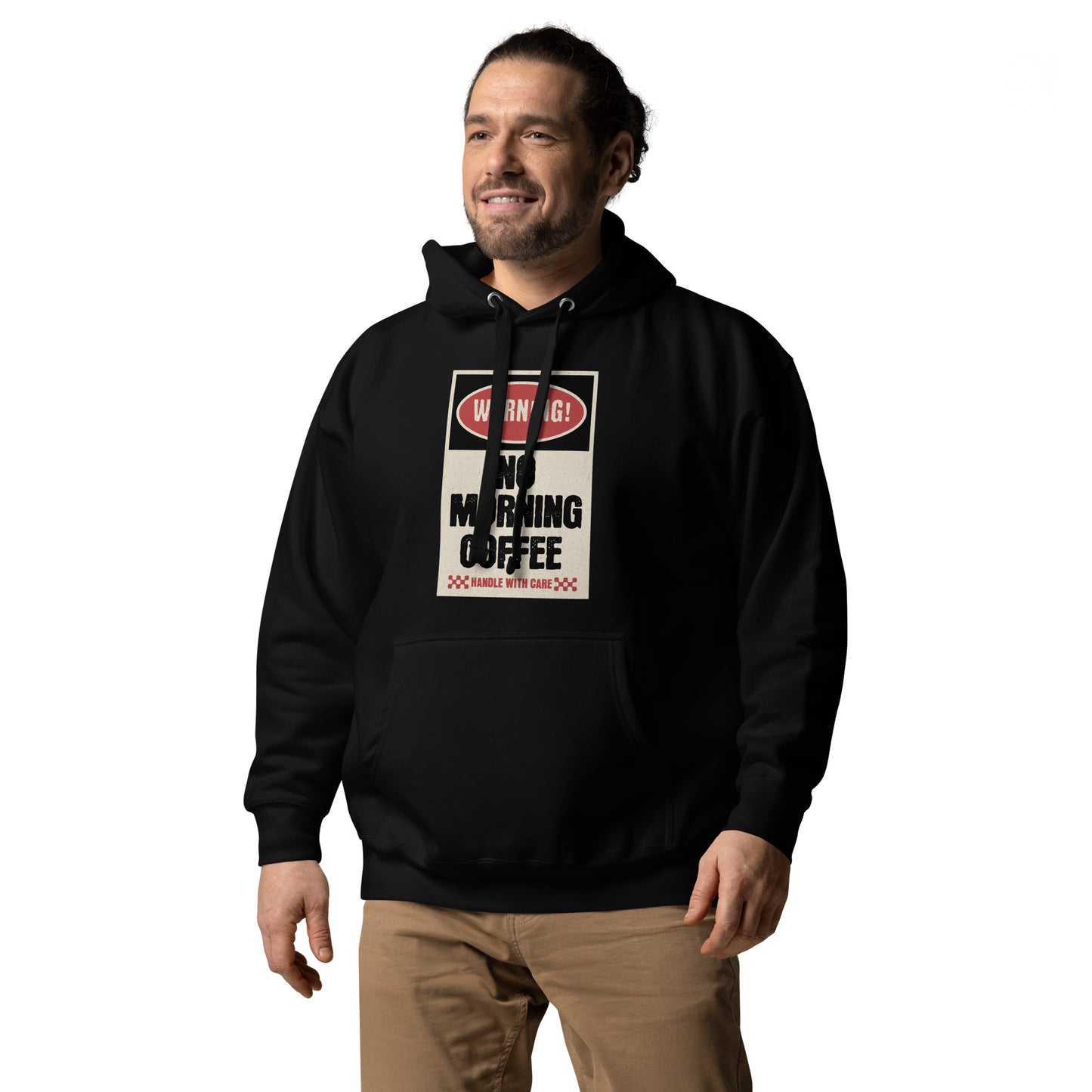 No morning coffee warning hoodie design