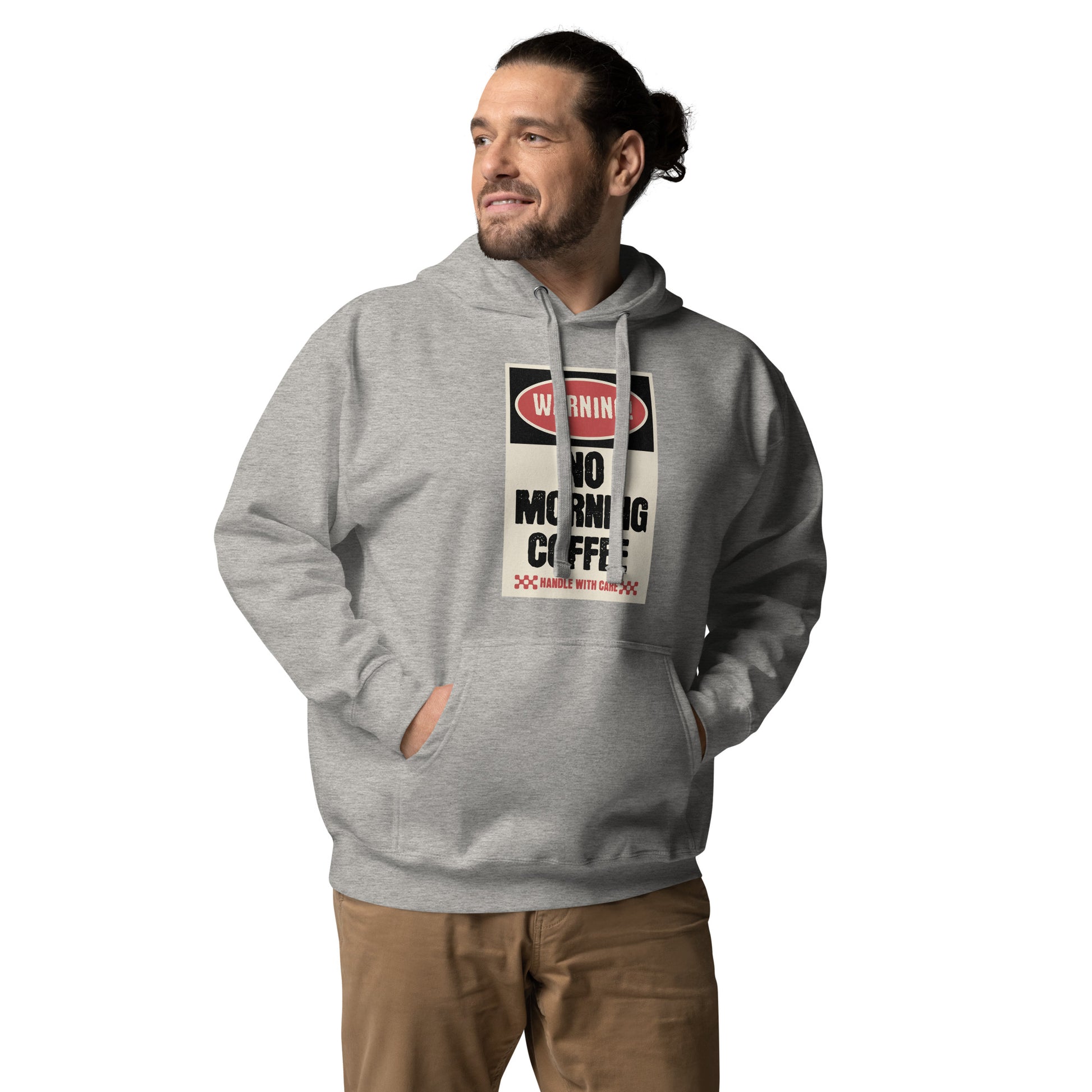 No morning coffee warning hoodie design