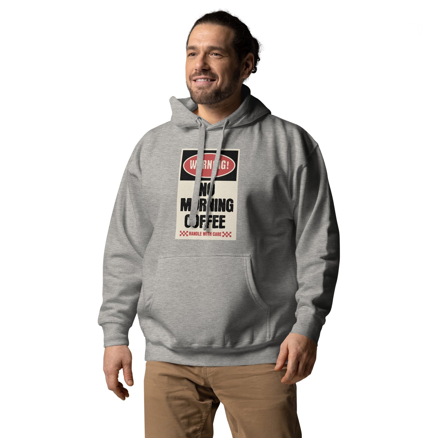 No morning coffee warning hoodie design