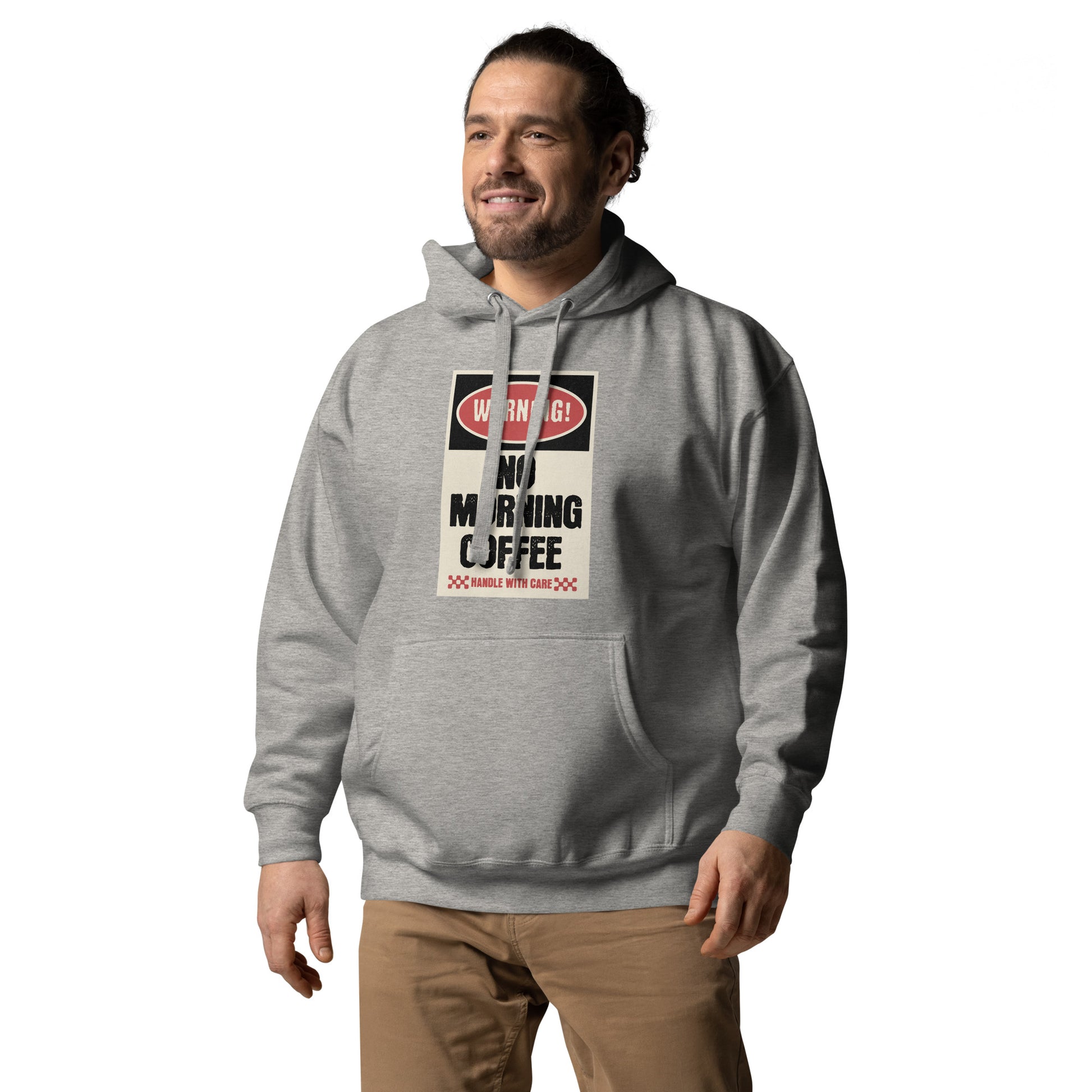 No morning coffee warning hoodie design