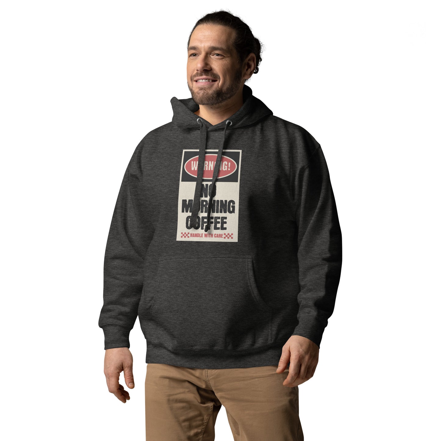 No morning coffee warning hoodie design