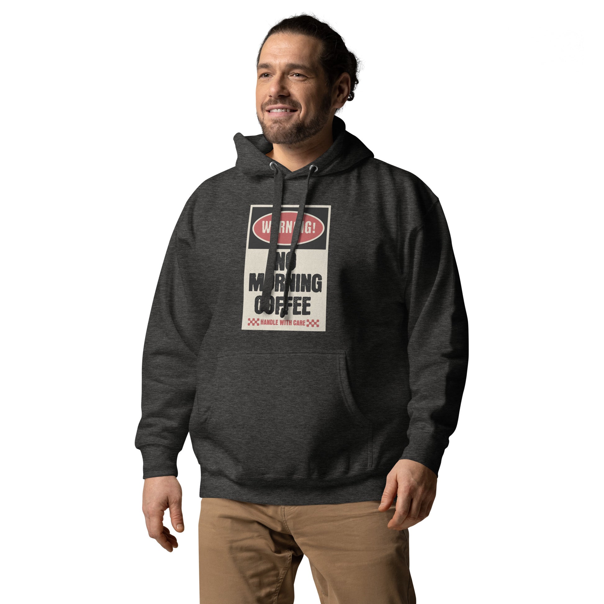 No morning coffee warning hoodie design