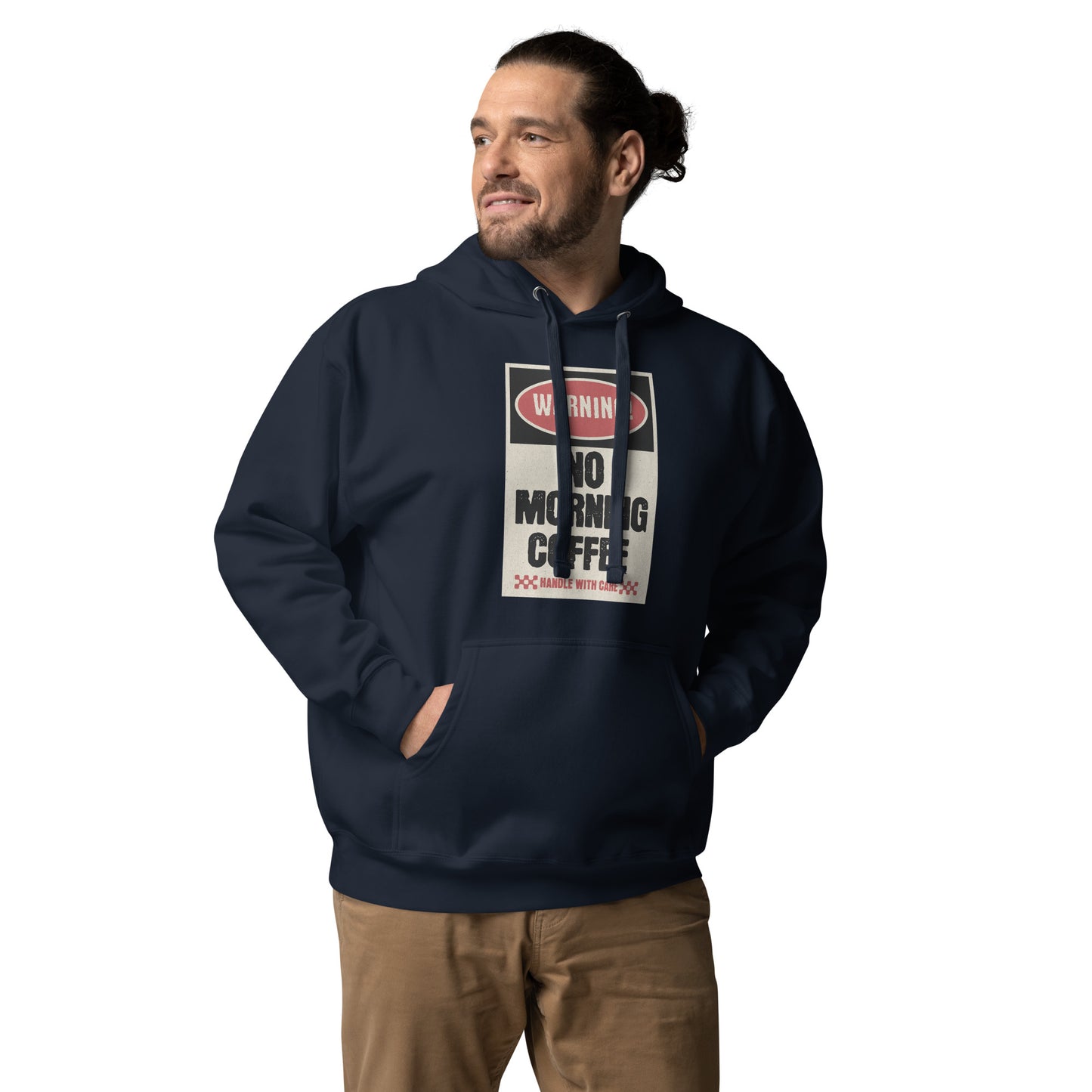 No morning coffee warning hoodie design