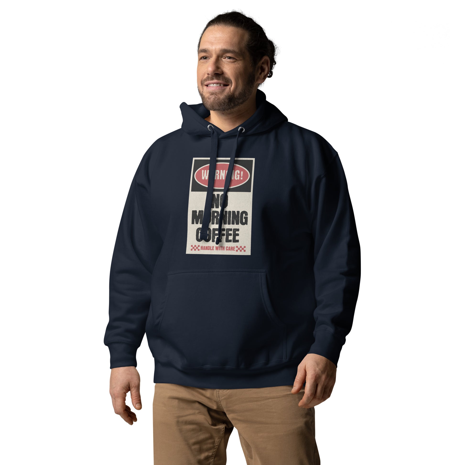 No morning coffee warning hoodie design